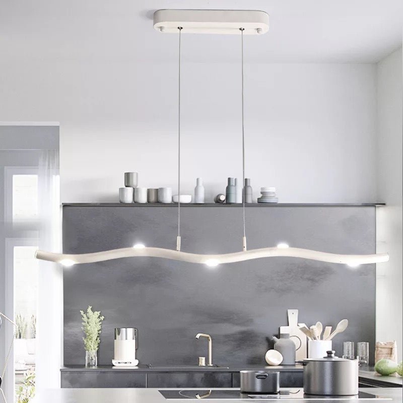 Novara Slim Linear LED Pendant Light for Kitchen Spaces