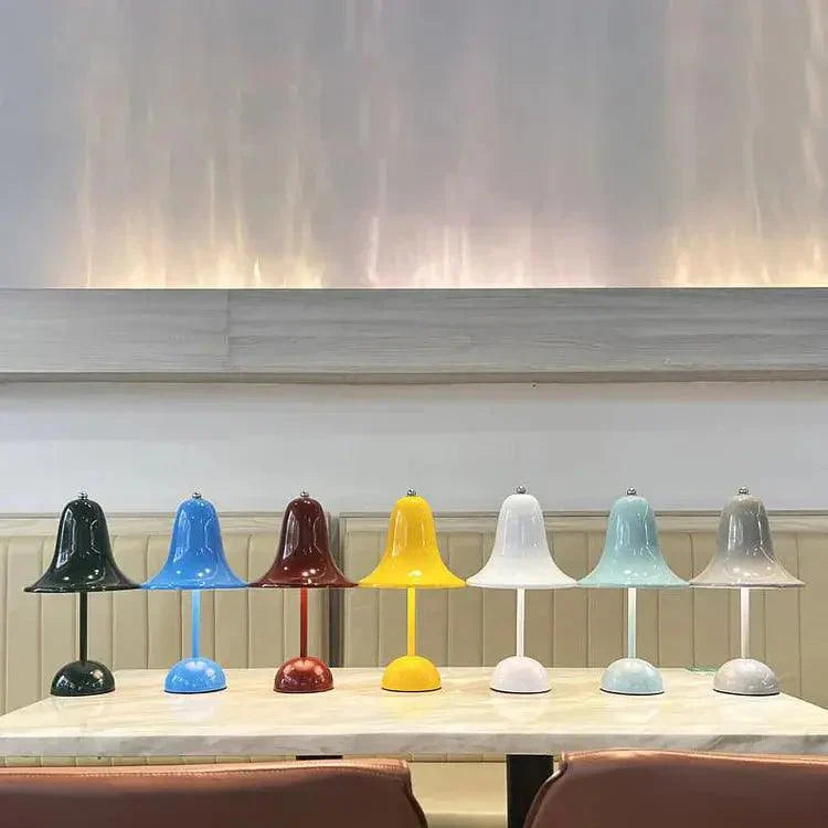 LumaCove | Rechargeable Touch Table Lamp, Brushed Metal
