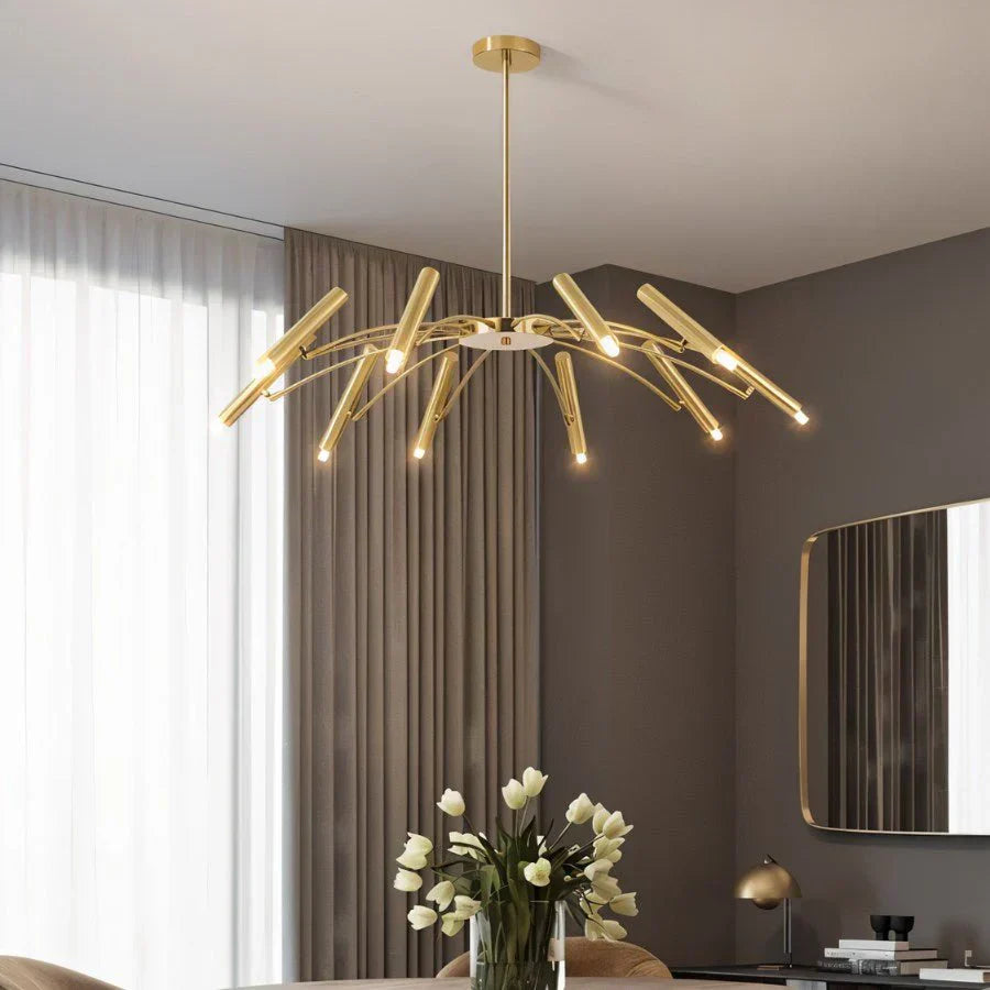 VernoGlow | Elegant Mid-Century Modern LED Chandelier