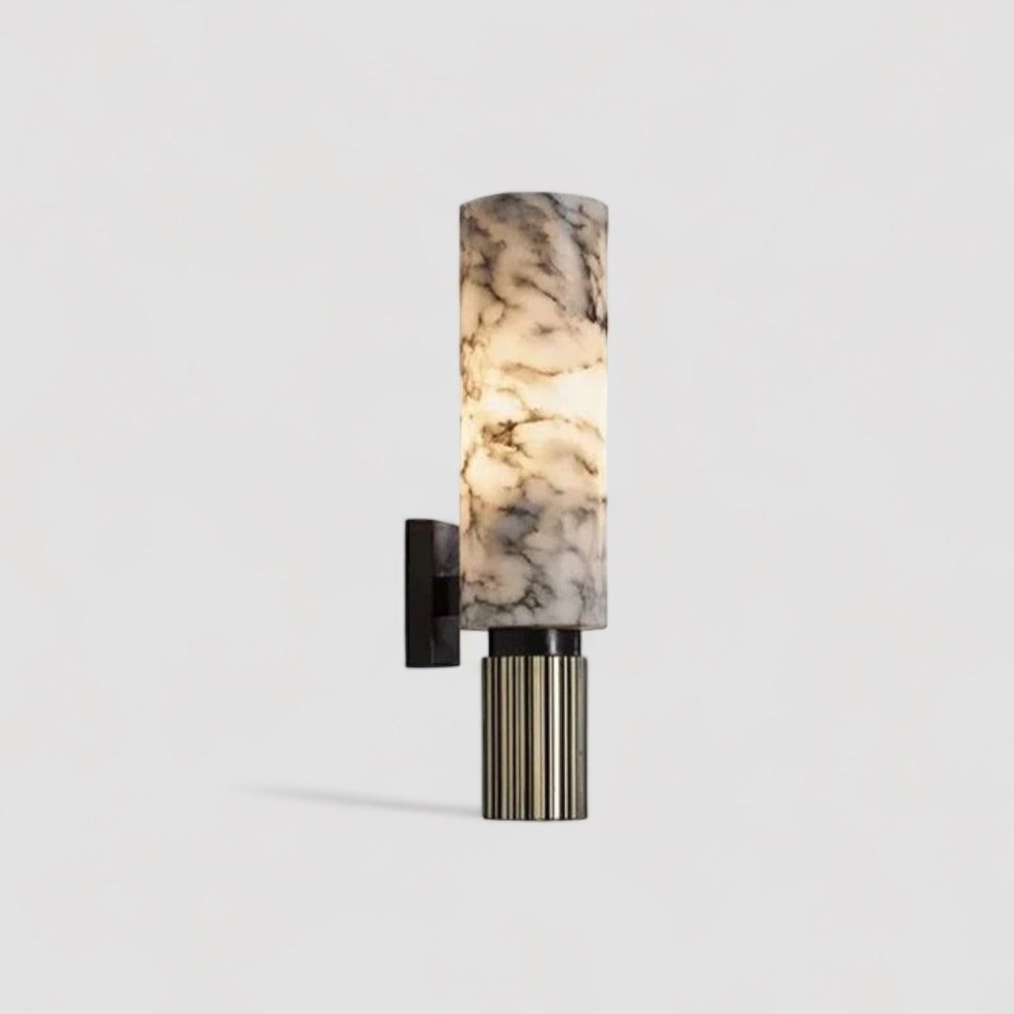 Lumora Marble Wall Lamp With Copper Accents For Home