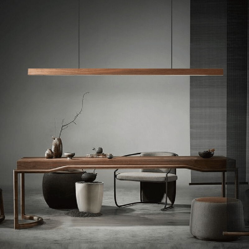 Sylvane | LED Wooden Pendant Light With Adjustable Height