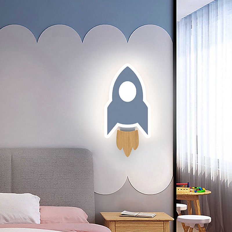 OrbitGlow | Mini Rocket LED Wall Light for Kids' Rooms