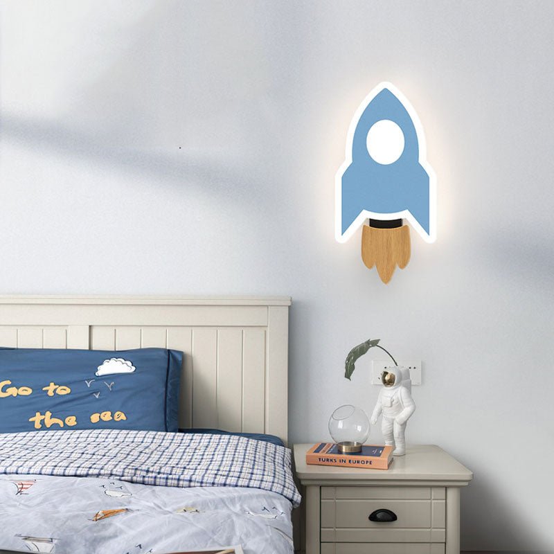 OrbitGlow | Mini Rocket LED Wall Light for Kids' Rooms