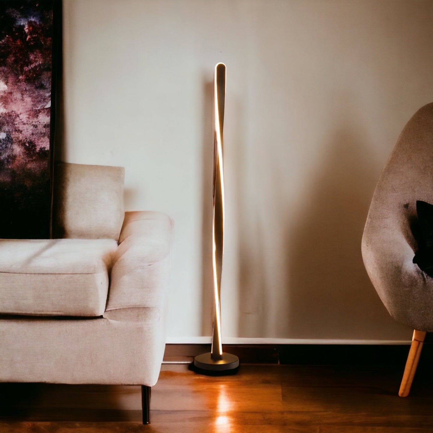 Ardessa Dimmable Aluminum Floor Lamp, Minimalist Design