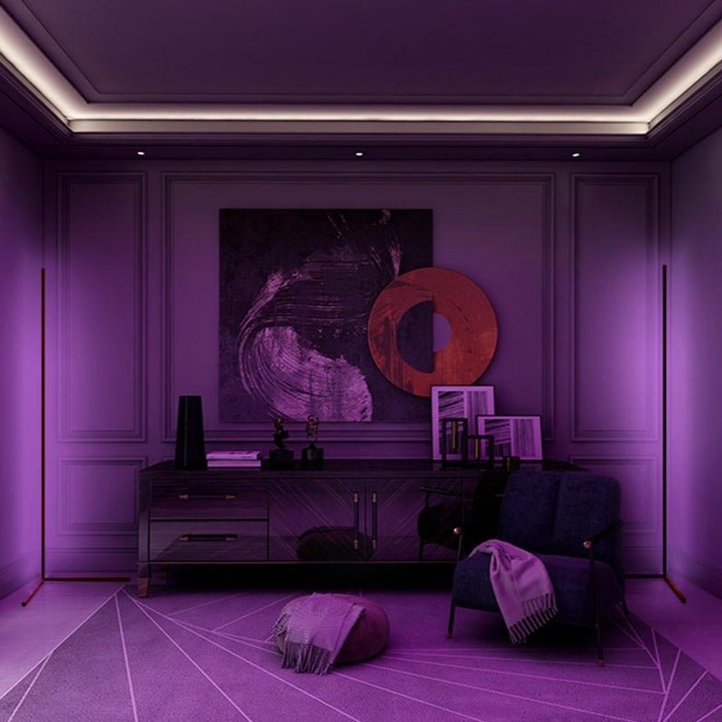 LumaEdge RGB Corner Lamp In Sleek Aluminum Ambient Light
