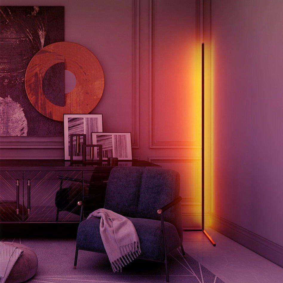 LumaEdge RGB Corner Lamp In Sleek Aluminum Ambient Light