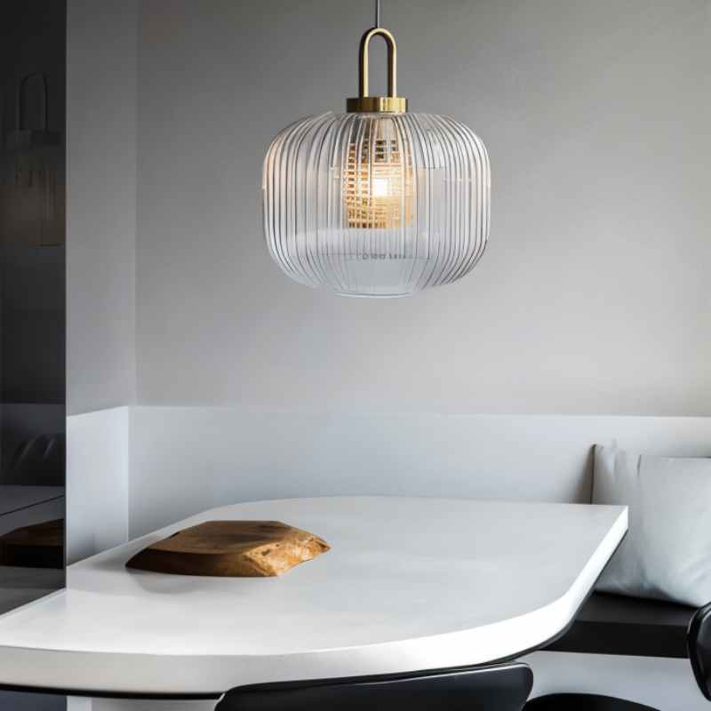 Trellis | Striped Glass Pendant Light for Living Rooms
