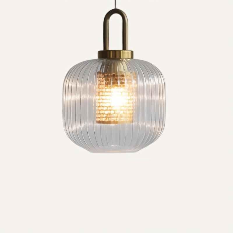 Trellis | Striped Glass Pendant Light for Living Rooms