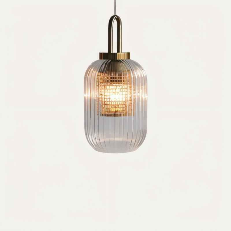 Trellis | Striped Glass Pendant Light for Living Rooms