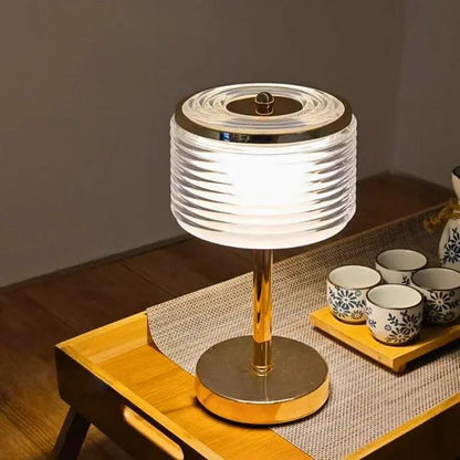 Aurelle Ring Table Lamp With Layered Transparent Shade