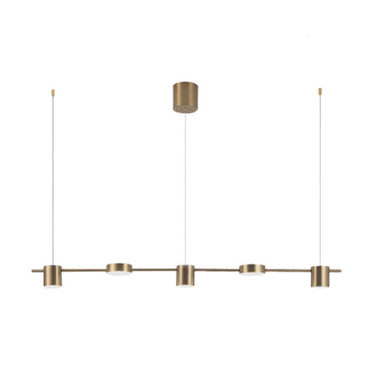 Lumarex Aluminum Drum Pendant Light in Black Gold Fixture