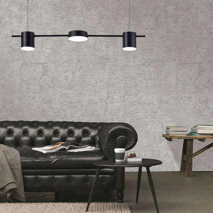 Lumarex Aluminum Drum Pendant Light in Black Gold Fixture