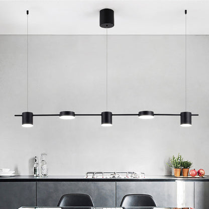 Lumarex Aluminum Drum Pendant Light in Black Gold Fixture