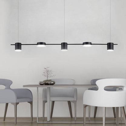 Lumarex Aluminum Drum Pendant Light in Black Gold Fixture