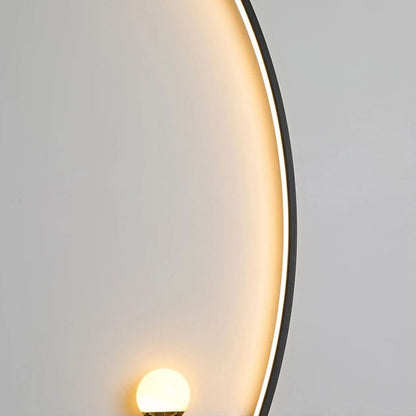 AstraGlow | Minimalist LED Wall Lamp in Matte Black & Gold