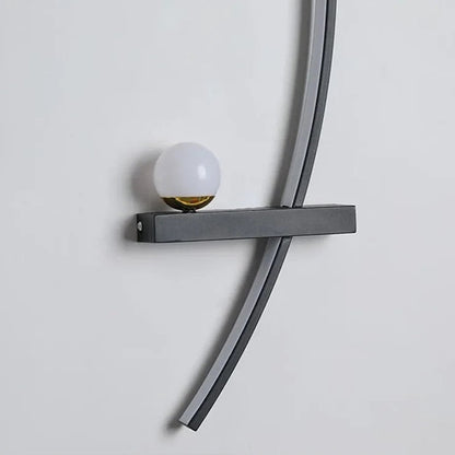 AstraGlow | Minimalist LED Wall Lamp in Matte Black & Gold