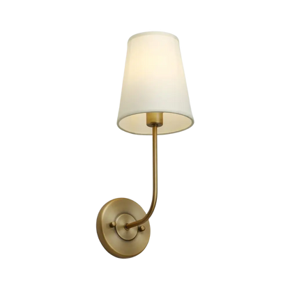 Vellora | Woven Metal Wall Lamp With Soft Fabric Shade