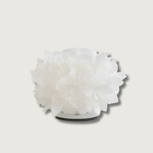 Sylva Petal Table Lamp With Floral Accent And Metal Frame