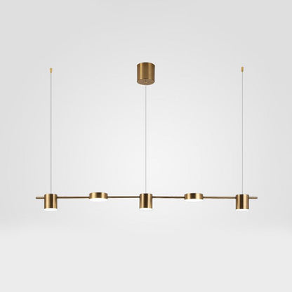 Lumarex Aluminum Drum Pendant Light in Black Gold Fixture