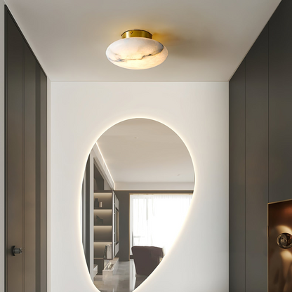 LioraGlow | Oval Alabaster Wall Sconce Soft Diffused Light