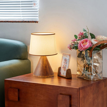 LioraWood | Table Lamp With Wooden Base And Warm, Soft Glow