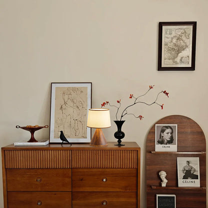 LioraWood | Table Lamp With Wooden Base And Warm, Soft Glow