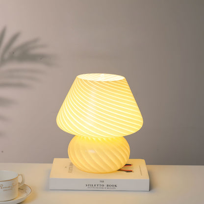 Caelora Crystal Table Lamp With Textured Glass Globe