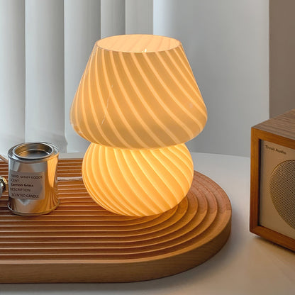 Caelora Crystal Table Lamp With Textured Glass Globe