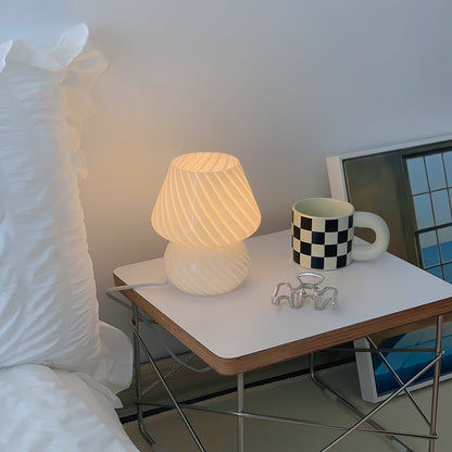 Caelora Crystal Table Lamp With Textured Glass Globe