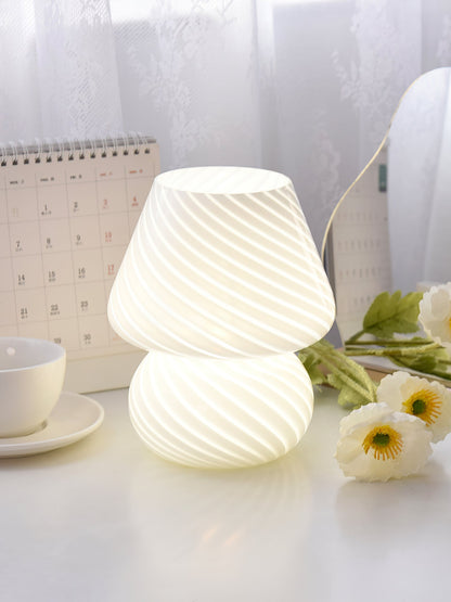 Caelora Crystal Table Lamp With Textured Glass Globe