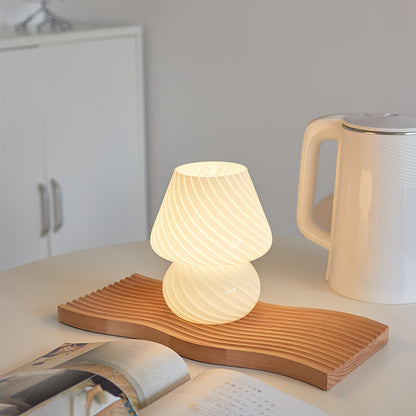 Caelora Crystal Table Lamp With Textured Glass Globe