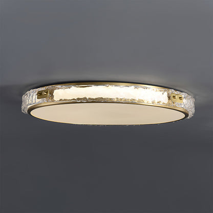 Veloria | Modern Glass Ceiling Light With Gold Finish