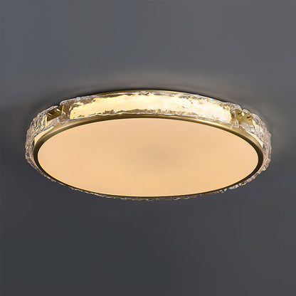 Veloria | Modern Glass Ceiling Light With Gold Finish