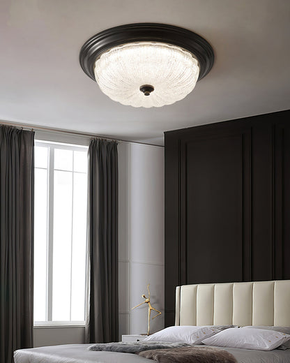Lorian | Brass Finish Minimalist Ceiling Light, Warm Glow