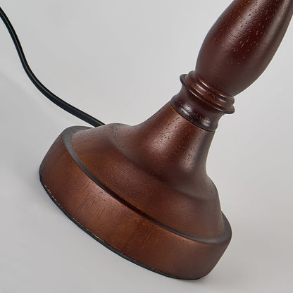 AuroraWood | Walnut Base Desk Lamp With Fabric Shade