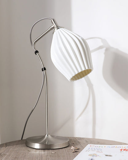 Arielle | Elegant Ceramic Table Lamp With Ribbed Shade