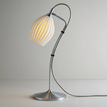 Arielle | Elegant Ceramic Table Lamp With Ribbed Shade