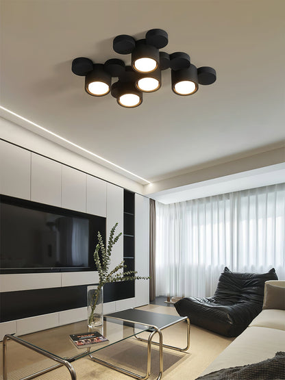 Lunara Paintable Round Ceiling Light For Modern Interiors