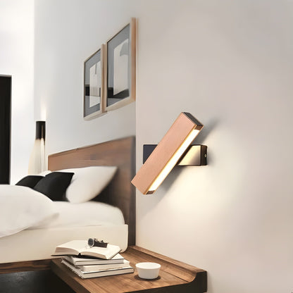 Alora Minimalist Scandinavian Warm LED Wood Wall Lamp