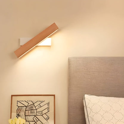 Alora Minimalist Scandinavian Warm LED Wood Wall Lamp