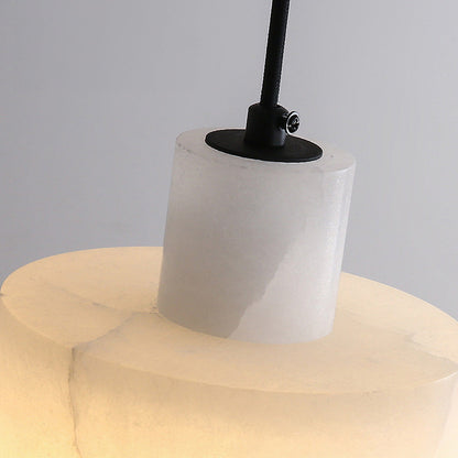 Nordell | White Marble Hanging Lamp in Scandinavian Style