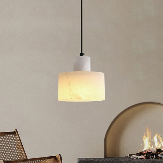 Nordell | White Marble Hanging Lamp in Scandinavian Style