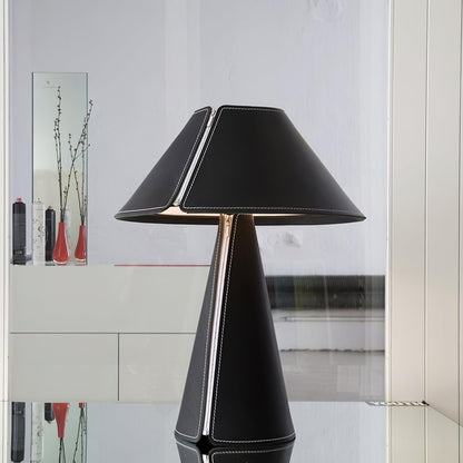 Harlow | Modern Leather & Metal Statement Desk Lamp