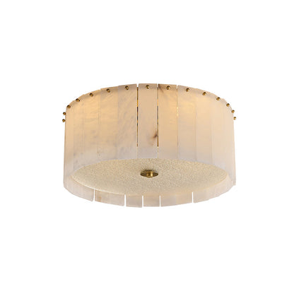 LumaAlba | Ceiling Lamp With Alabaster Panels and Brass
