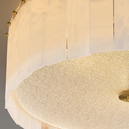 LumaAlba | Ceiling Lamp With Alabaster Panels and Brass