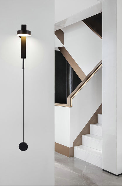 VeraLume | Sleek Black And Gold Wall Lamp For Living Rooms