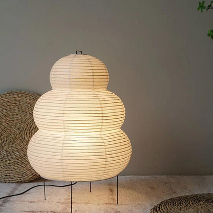 HinataGlow LED Japandi Rice Paper Desk Lamp With Soft Glow