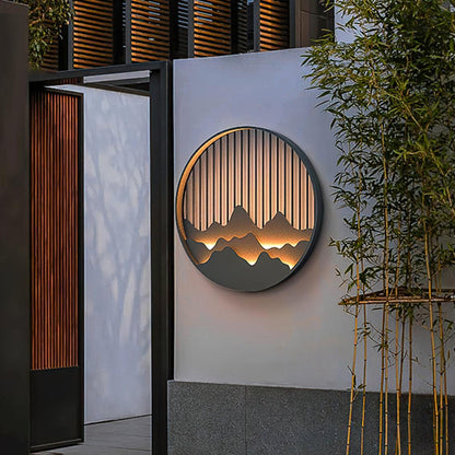 Montelle | Outdoor Wall Light With Circular Pattern