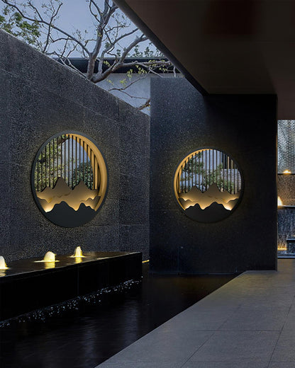Montelle | Outdoor Wall Light With Circular Pattern