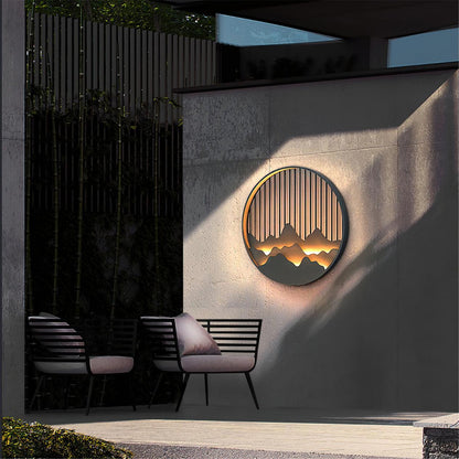 Montelle | Outdoor Wall Light With Circular Pattern